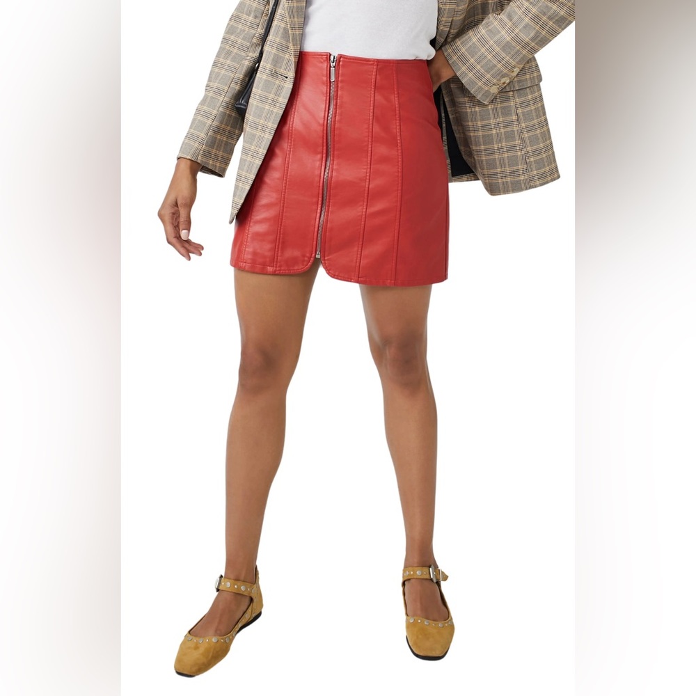 Free People Leather Skirt